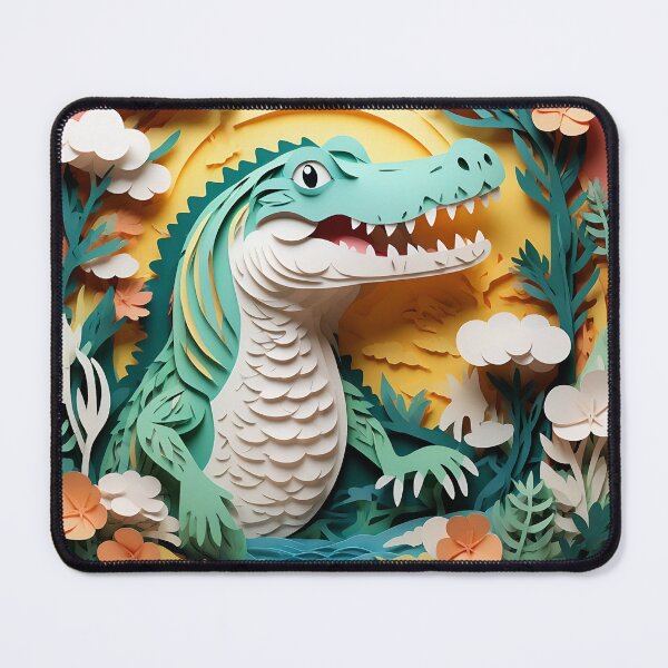 Item preview, Smiling Scallywag: Papercut Crocodile designed and sold by tiltshiftearth.