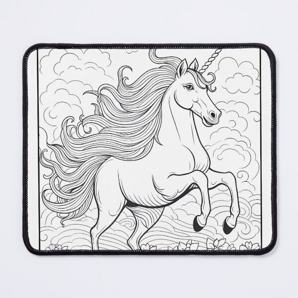 Item preview, Unicorn #10 Coloring Page Pattern  designed and sold by DavidColoring.