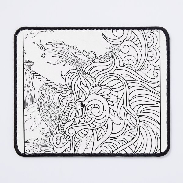 Item preview, Unicorn #12 Coloring Page Pattern  designed and sold by DavidColoring.