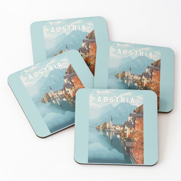 Item preview, Austria Illustration Travel Art Vintage designed and sold by KrisSidDesigns.