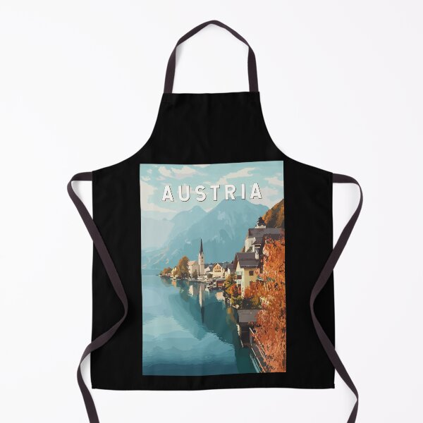 Item preview, Austria Illustration Travel Art Vintage designed and sold by KrisSidDesigns.