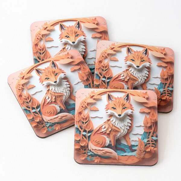Item preview, Woodland Wanderer: Layered Paper Fox designed and sold by tiltshiftearth.