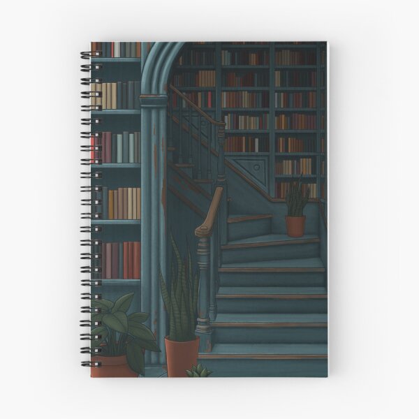Item preview, Victorian Library Staircase with Plants designed and sold by JessiLeighArt.