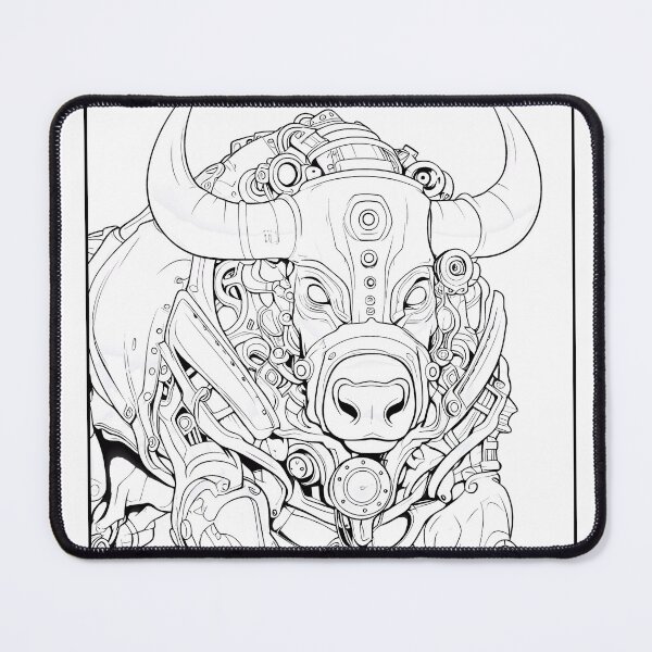 Item preview, Robot Bull #5 Coloring Page Pattern  designed and sold by DavidColoring.