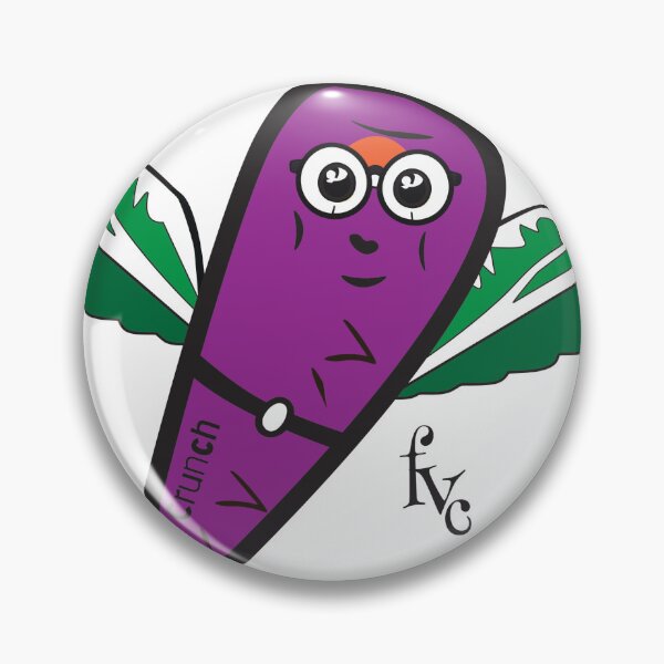 Item preview, Purple Crunch the Carrot of the Flying Veggie Crew designed and sold by flyingveggiecrew.