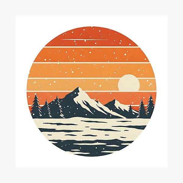 Item preview, Snowy Sunset designed and sold by Tw1nsAIArt.
