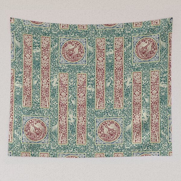 Item preview, Millefleur Tapestry with Peacocks and Pheasants designed and sold by Daniel Mitsui.