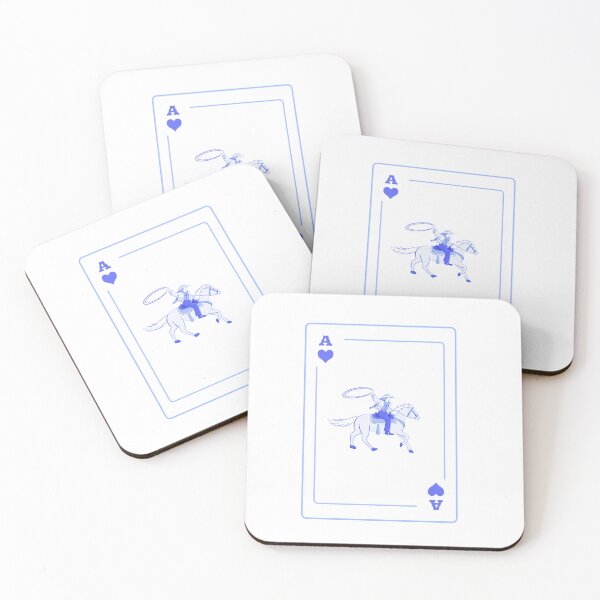 Item preview, Playing card with blue cowgirl and horse  designed and sold by rizdrawings.