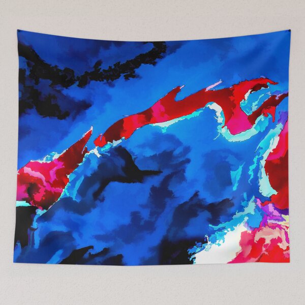 Item preview, Abstract painting volcanic eruption in the sea. designed and sold by fishwithout.