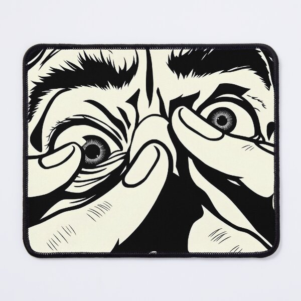 Item preview, Comic-Style Bold Line Art: Face Concealed by Hands Expressing Madness and Fear designed and sold by WAUZ.