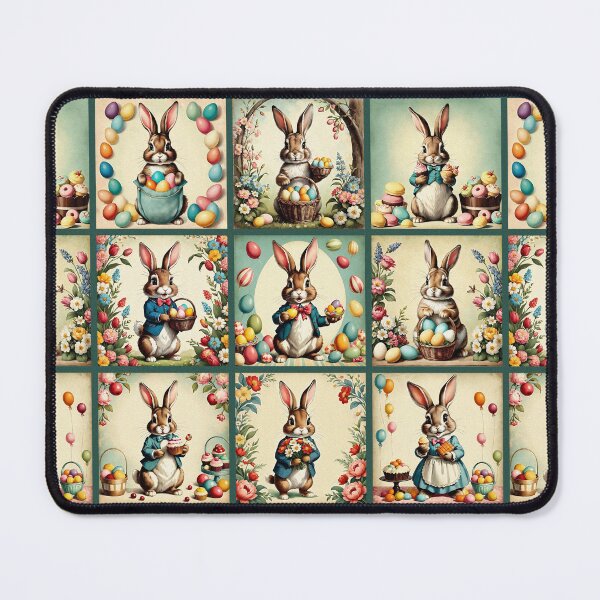 Item preview, Vintage Easter Rabbits with Eggs Pattern | Gift for Easter designed and sold by UnhingedBird.