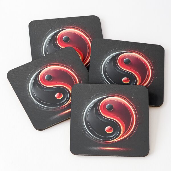 Item preview, Fiery Balance - Yin & Yang Black and Red designed and sold by BRUCYFA.