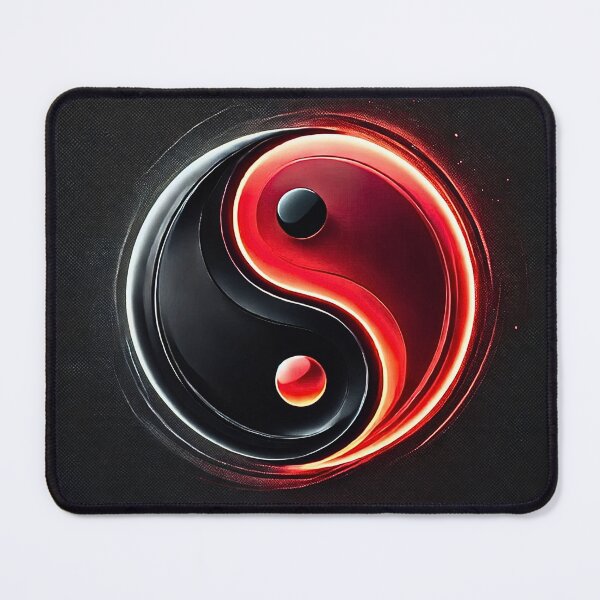 Item preview, Fiery Balance - Yin & Yang Black and Red designed and sold by BRUCYFA.