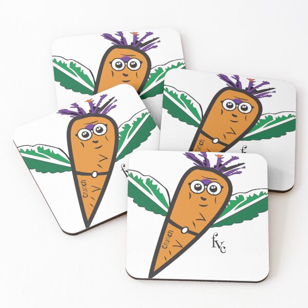Item preview, Crunch the OG Carrot of the Flying Veggie Crew designed and sold by flyingveggiecrew.