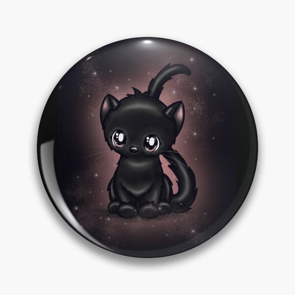 Item preview, cute black kitty cat designed and sold by Pezi-Creation.