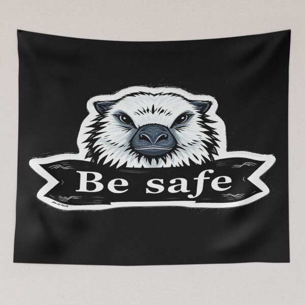 Item preview, Elegant black and white be safe sticker classic oil painting  designed and sold by Zoa220.