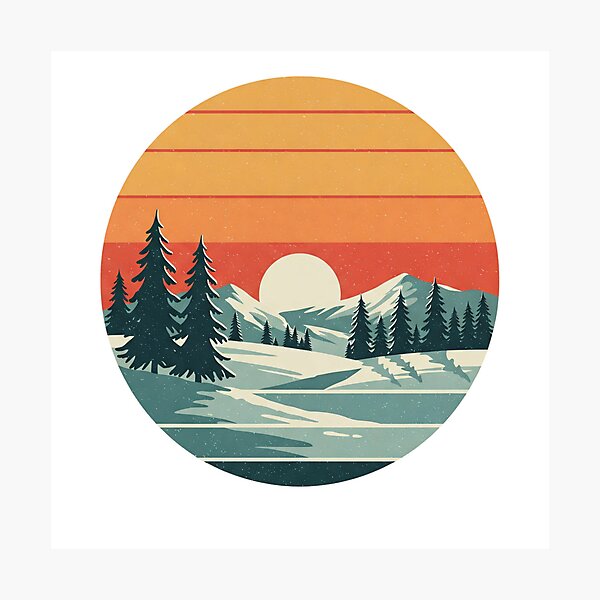 Item preview, Snowy Sunset designed and sold by Tw1nsAIArt.