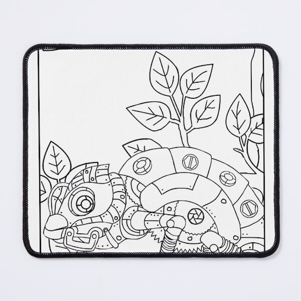 Item preview, Steampunk Chameleon Coloring Page Pattern  designed and sold by DavidColoring.