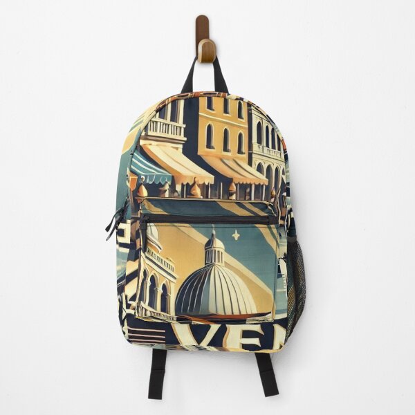 Item preview, Venice Art Deco Travel Poster – Vintage Italian Canal Illustration designed and sold by ilconte87.
