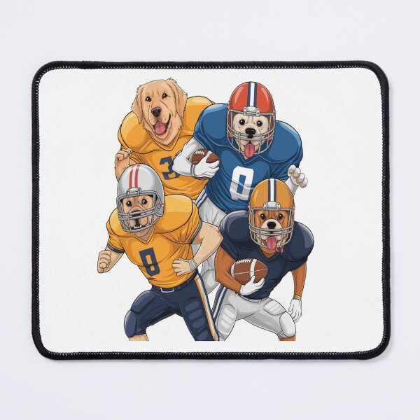 Item preview, Touchdown Team – Adorable Dogs in Football Gear designed and sold by Petpixy.