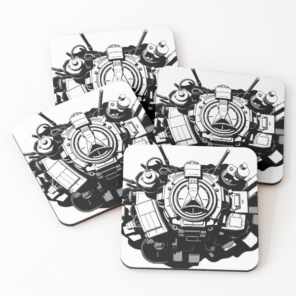 Item preview, Comic-Style Black and White Robot Satellite Radio Station Illustration designed and sold by WAUZ.