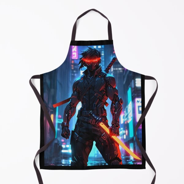 Item preview, Neon Cyber Ninja – Futuristic Samurai Assassin designed and sold by ShadowTek.