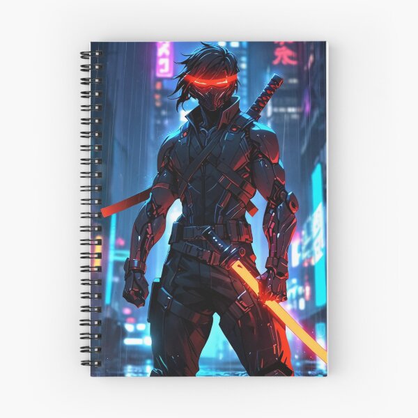 Item preview, Neon Cyber Ninja – Futuristic Samurai Assassin designed and sold by ShadowTek.