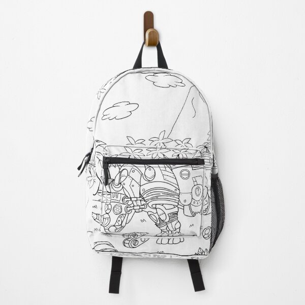 Item preview, Steampunk Rhino Coloring Page Pattern designed and sold by DavidColoring.