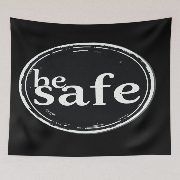 Item preview, Timeless and elegant black and white be safe stickers rendered in a classic oil painting  designed and sold by Zoa220.