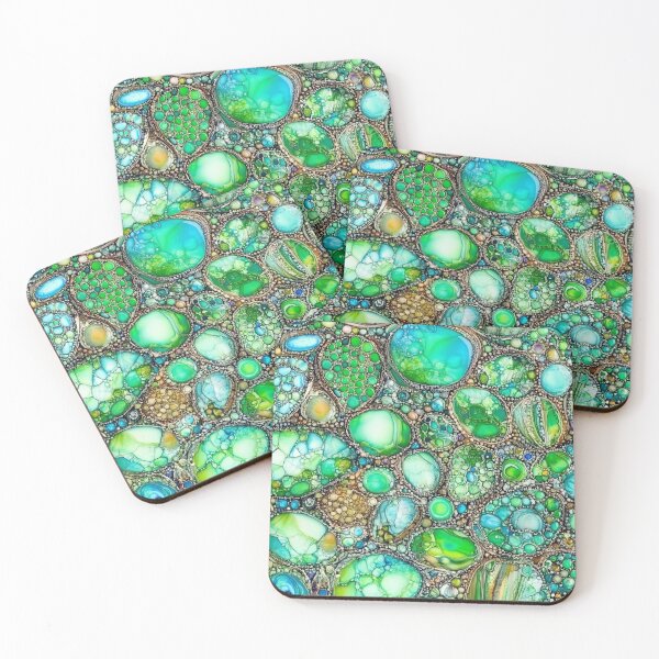Item preview, Green Ink Bubbles designed and sold by  patchworkpersona.