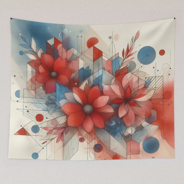 Item preview, Modern Floral Red Abstract Flowers  designed and sold by GraphicsClub.