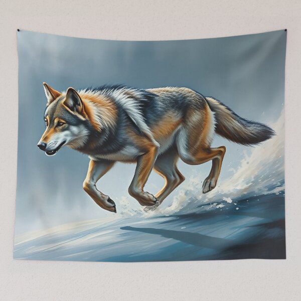 Item preview, Wild Wolf Oil Painting Style Nature Animal Art designed and sold by kakarikihill.