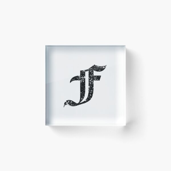 Item preview, Capital Letter F - Eroded / Distressed Gothic Blackletter Script / Old English Font (Black) designed and sold by STUDIO-72.