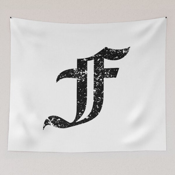 Item preview, Capital Letter F - Eroded / Distressed Gothic Blackletter Script / Old English Font (Black) designed and sold by STUDIO-72.