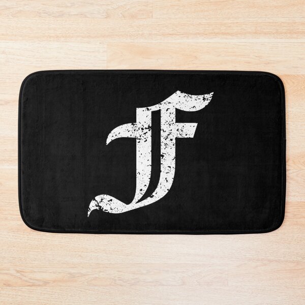 Item preview, Capital Letter F - Eroded / Distressed Gothic Blackletter Script / Old English Font (White) designed and sold by STUDIO-72.
