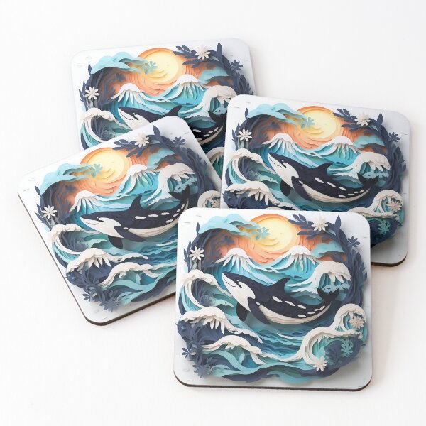 Item preview, Breaching Beauty: Layered Paper Orca designed and sold by tiltshiftearth.