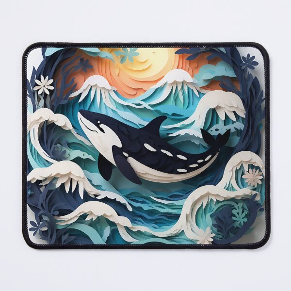 Item preview, Breaching Beauty: Layered Paper Orca designed and sold by tiltshiftearth.