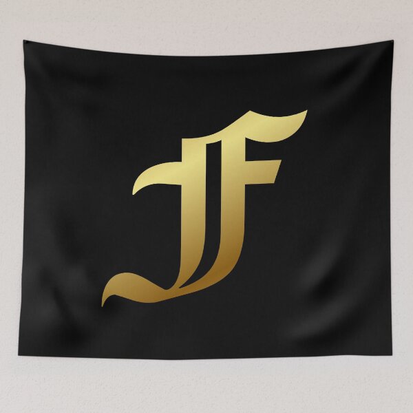 Item preview, Capital Letter F - Foil Gold Effect Gothic Blackletter Script / Old English Font designed and sold by STUDIO-72.