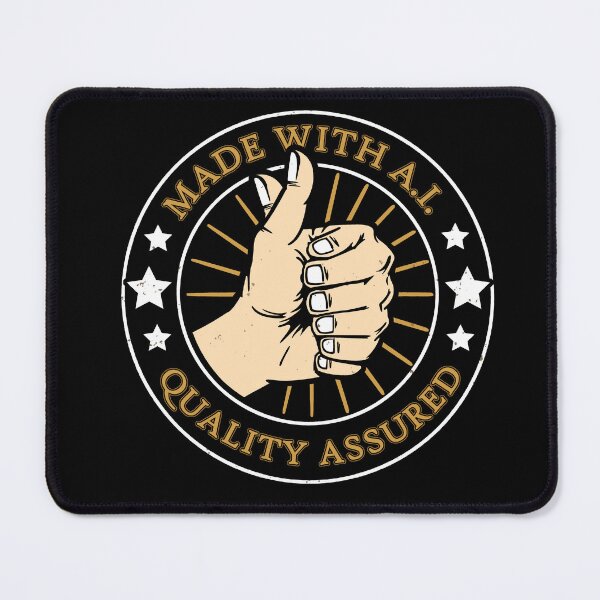 Item preview, Made with A.I. Thumbs Up Funny AI designed and sold by Nerd Shizzle.