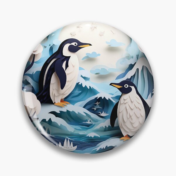 Item preview, Penguin Pals: A Papercut Pair designed and sold by tiltshiftearth.