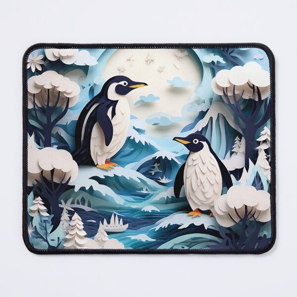 Item preview, Penguin Pals: A Papercut Pair designed and sold by tiltshiftearth.