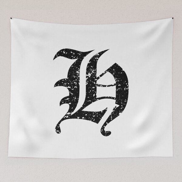 Item preview, Capital Letter H - Eroded / Distressed Gothic Blackletter Script / Old English Font (Black) designed and sold by STUDIO-72.
