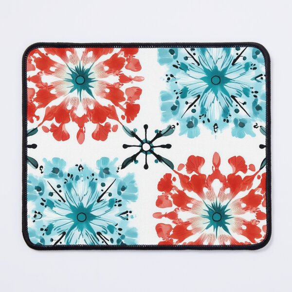 Item preview, Red and Blue Watercolor Flower Splotches designed and sold by  patchworkpersona.