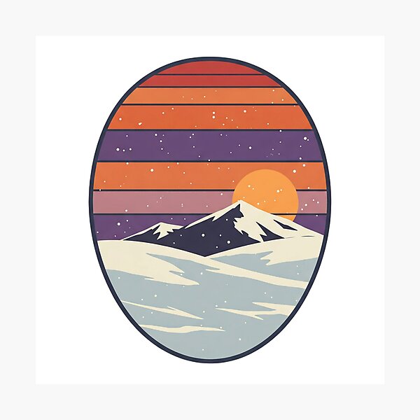 Item preview, Snowy Sunset designed and sold by Tw1nsAIArt.