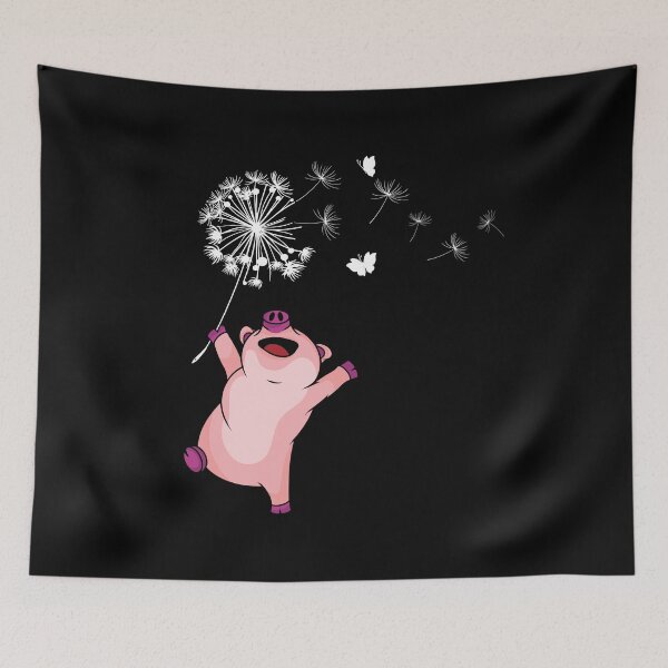 Item preview, Happy Pig Lover Kids Dandelion Nature Dancing Pig designed and sold by DSWShirts.