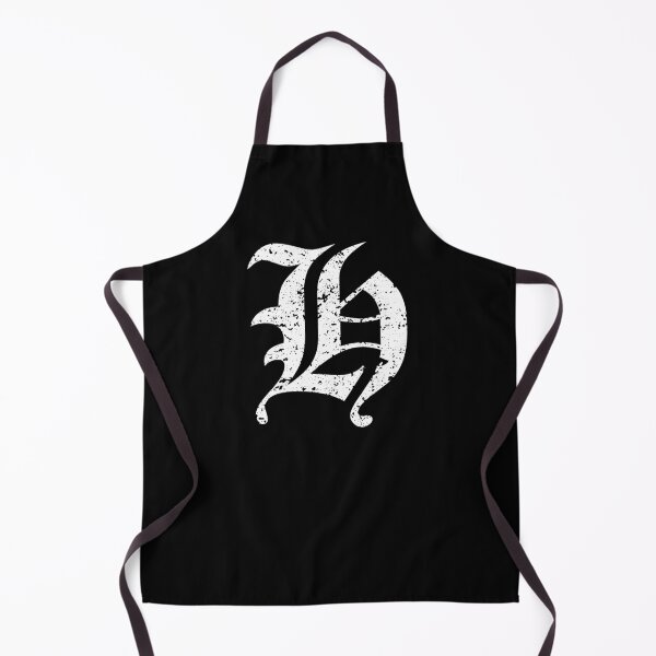 Item preview, Capital Letter H - Eroded / Distressed Gothic Blackletter Script / Old English Font (White) designed and sold by STUDIO-72.
