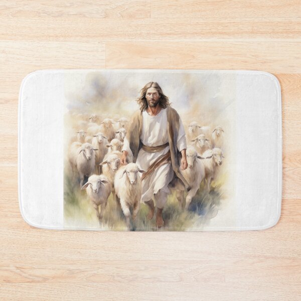 Item preview, jesus walks with sheep designed and sold by GeauxTigs225.
