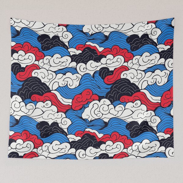 Item preview, Ocean waves pattern Hiroshi Nagai umi no nami designed and sold by Nightarcade.