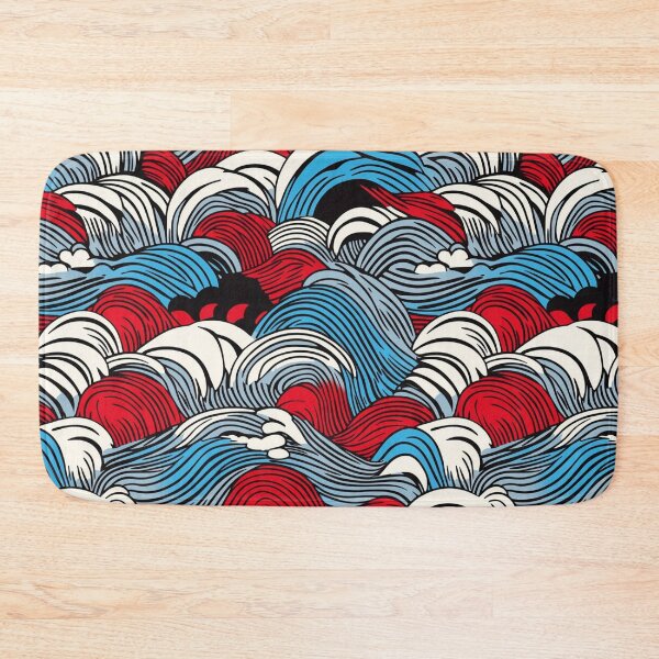 Item preview, Ocean waves pattern Hiroshi Nagai umi no nami designed and sold by Nightarcade.