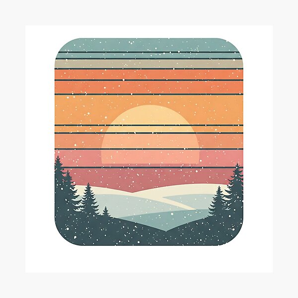 Item preview, Snowy Sunset designed and sold by Tw1nsAIArt.